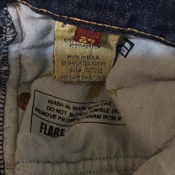7 For All Mankind Flare Leg Distressed Sz 29 - Picture 6 of 6